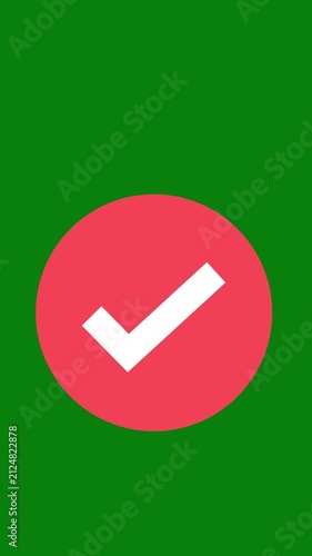 Animation of check mark icon. tick mark icon animation. success, done, payment successful, check mark icon and success business concept. Success concept animation, 4k
