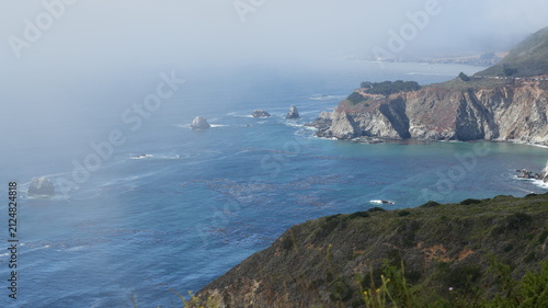 The beautiful costline landscape along the No 1 highway in California