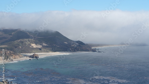 The beautiful costline landscape along the No 1 highway in California