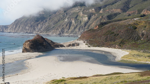 The beautiful costline landscape along the No 1 highway in California