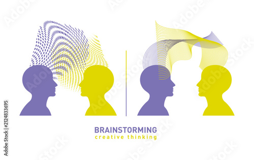 Brainstorming and Creative Thinking Concept Illustration