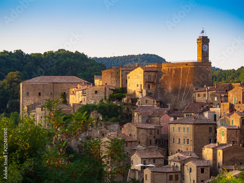 Принти на полотні Italia, Toscana, Grosseto, il paese di Sorano.