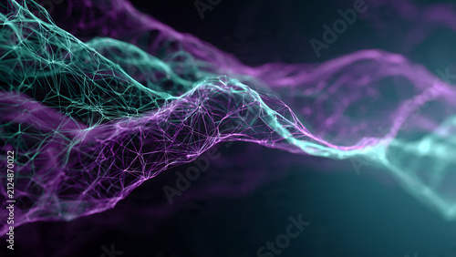 Abstract Digital Neural Network Background Design.