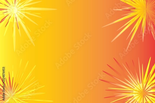 Sun rays shining through palm fronds at sunset isolated on white background