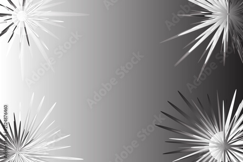 Konstfotografi Fractal geometric abstract design with light rays isolated on white background