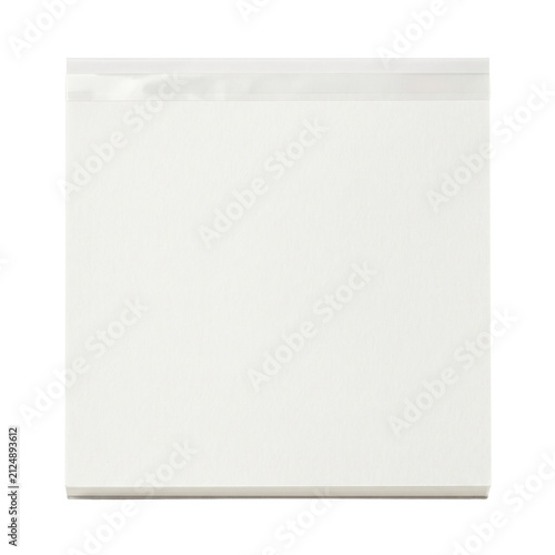 Canvas Print Blank white square paper pad note mockup on transparent background