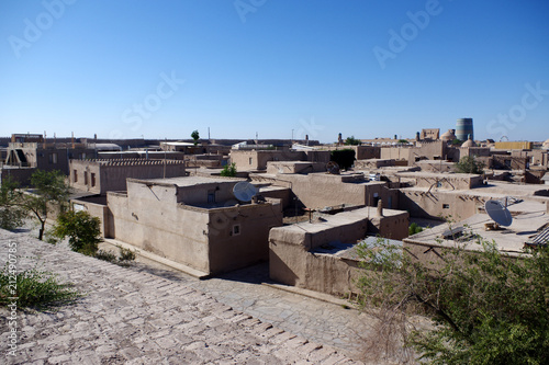 Vue depuis les Remparts de la ville de Ville de Khiva, Ouzbékistan 