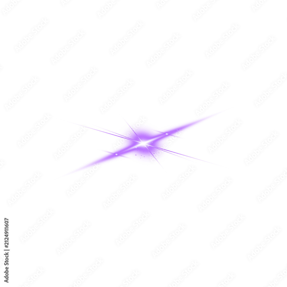 Obraz premium Purple Glowing Horizontal Starburst Light Effect