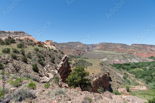 Capitol Reef National Park from the top of the Cohab Canyon Trail, Utah, USA