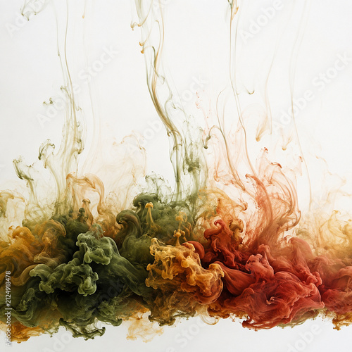 Fluid ink cloud abstract art with dynamic flowing arrangement
