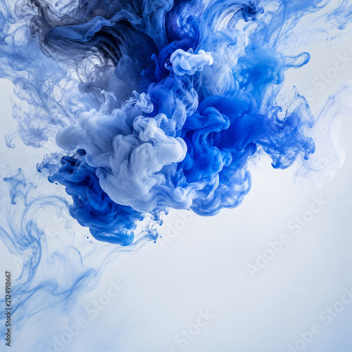 Fluid ink cloud abstract art with balanced central composition