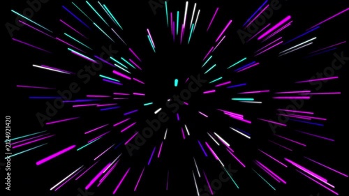 Abstract Neon Particles and Speed Lines Motion