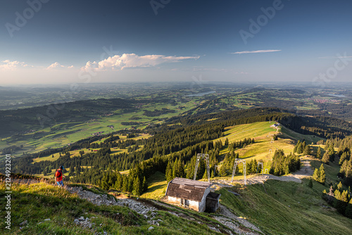 Germany, Bavaria, Allgaeu, Gruenten mountain, Peak of Grünten near Immenstadt