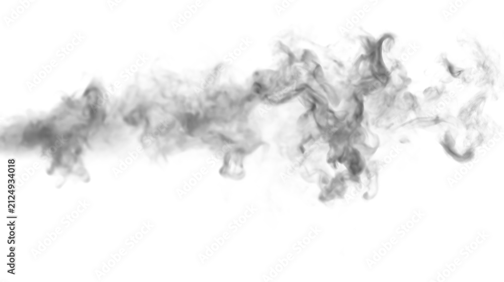 Obraz premium Swirling black smoke on a transparent background with no distinct shape or form