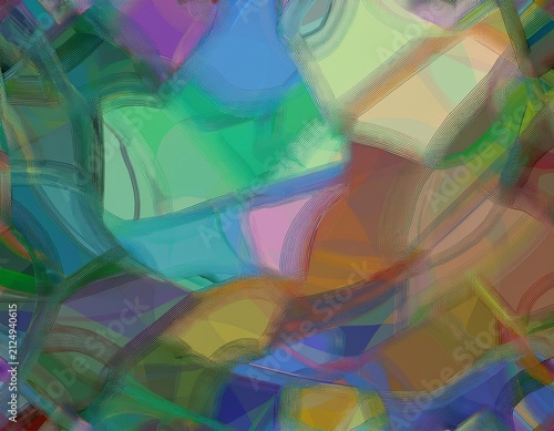 chaotic glass shapes background generative ai