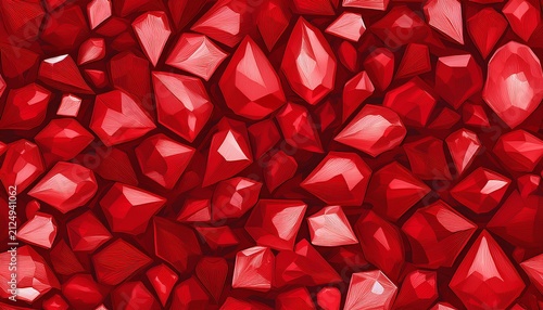 seamless red ruby background generative ai
