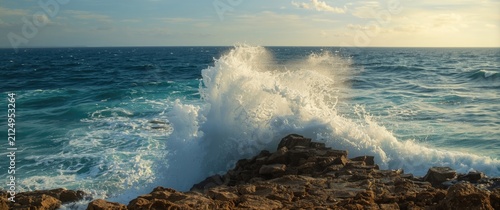 Waves Crashing Against Rock...