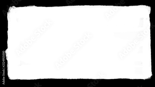 Border frame showcases solid block rough brush stroke texture with distress background grunge layout. Hand drawn layered paint edge element for poster banner decoration graphic clip art.