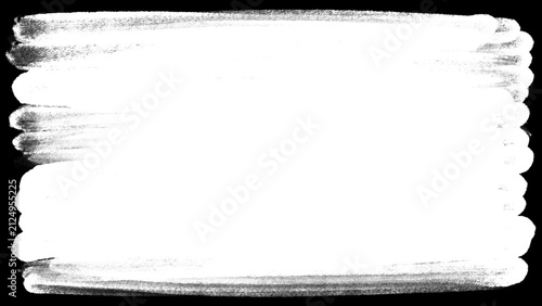 Border frame features clean horizontal rough brush stroke texture with paint distress background grunge layout. Hand drawn layered paint edge element for banner decoration clip art.