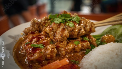 Spicy Chicken Dish with Ric...