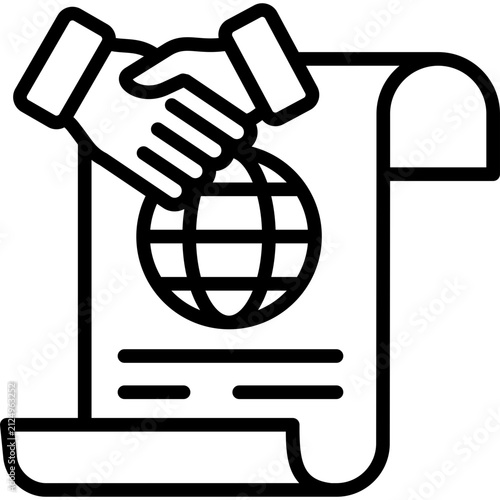Foreign Policy line icon
