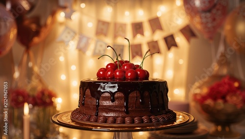 Chocolate Cake Topped with ...