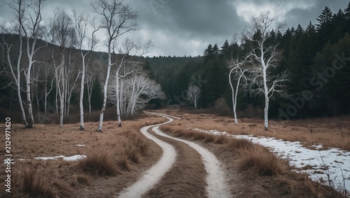 Winding Dirt Path through a...