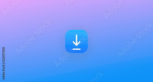 Download Icon on Gradient Background with Blue and Purple Hues