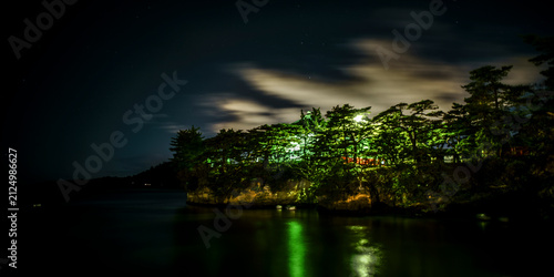 Obraz na płótnie matsushima bucht by night