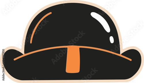Foto Black bowler hat icon