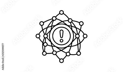 Obraz na plátně Situation Awareness Line Icon Vector with Connected Context Symbol