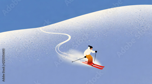 snowboarder on the slope