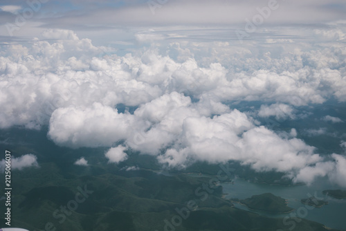 The view from the airplane window