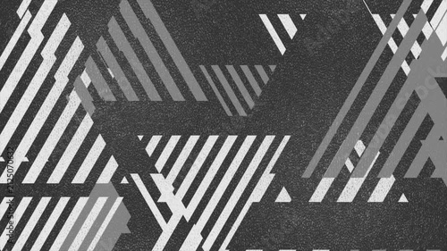 Black and white striped triangles minimal grunge grainy gradient abstract background. Textured motion design. Seamless loop. Video animation Ultra HD 4K 3840x2160