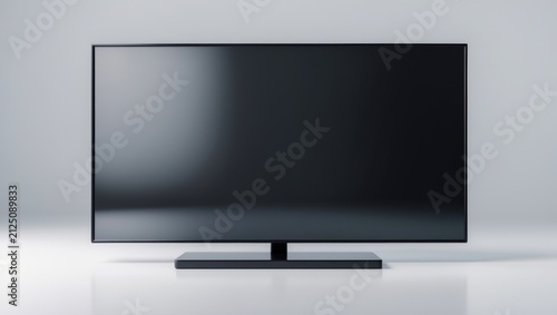 TV 4K flat screen lcd or oled, plasma realistic illustration, Black blank HD monitor mockup, Modern video panel black flatscreen with clipping path