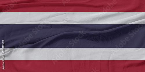 Thailand Flag Wind Waves Fabric in Breeze