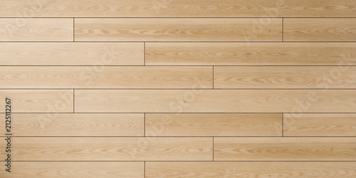 Obraz na płótnie light beige wood floor staggered planks background with bright reflection
