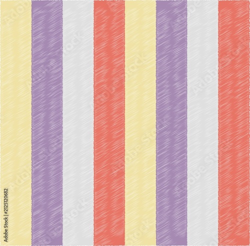 Vertical purple, red and yellow line chalk textured pattern for background minimalism