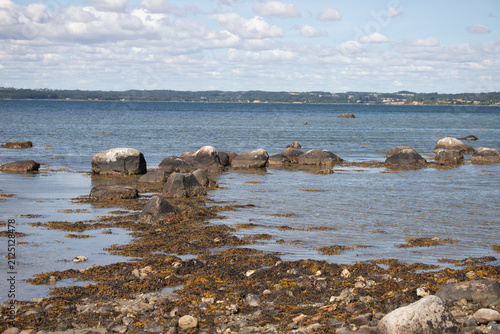 the baltic sea a low tide near kalo castle ruins.