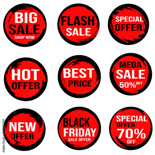 set of discount labels