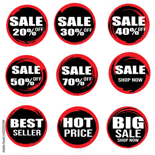 set of discount labels