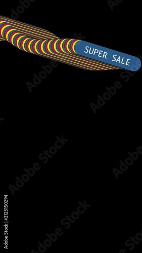 Wavy ribbon 3d super sale text animation with transparent background