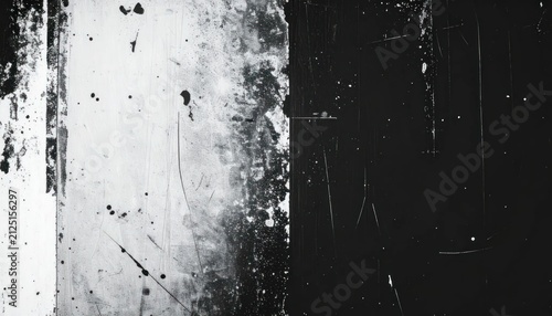 Distressed black and white grunge texture background.