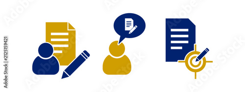 project briefing icon. people with document icon concept.
