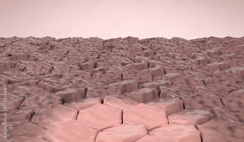 Obraz premium Healing Process Beginning on Dry Skin Surface - 3d illustration