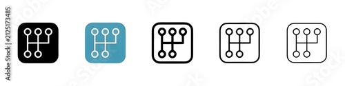 Принти на полотні car gearbox vector thin line icon set