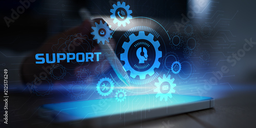 Support System for Customer Service and Technical Assistance with Communication Tools