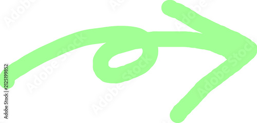 Hand drawn Light Green right arrow icon vector illustration