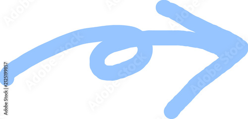 Hand drawn Light Blue right arrow icon vector illustration