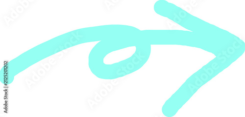 Hand drawn Mint right arrow icon vector illustration